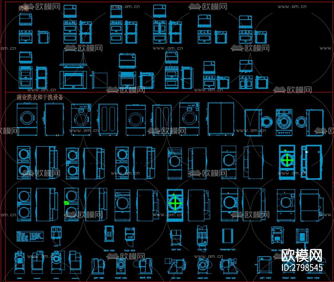 精选挂画厨具电器洁具cad图库下载（渲染图3）