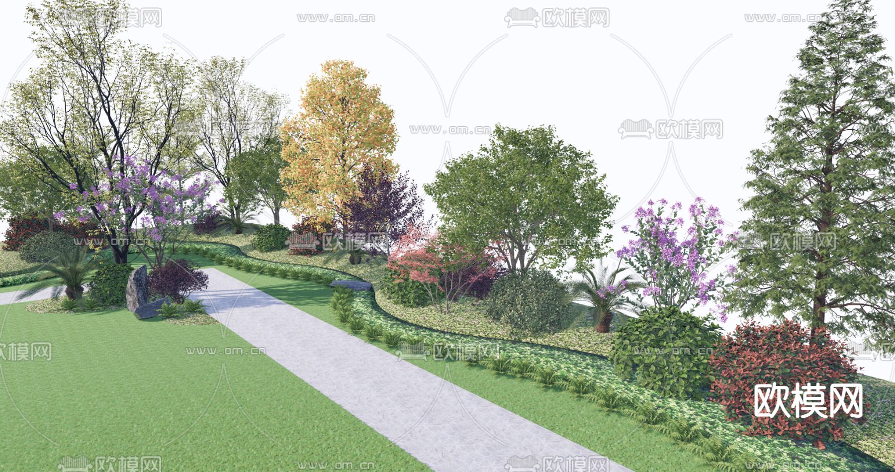 植物堆 灌木组合su模型