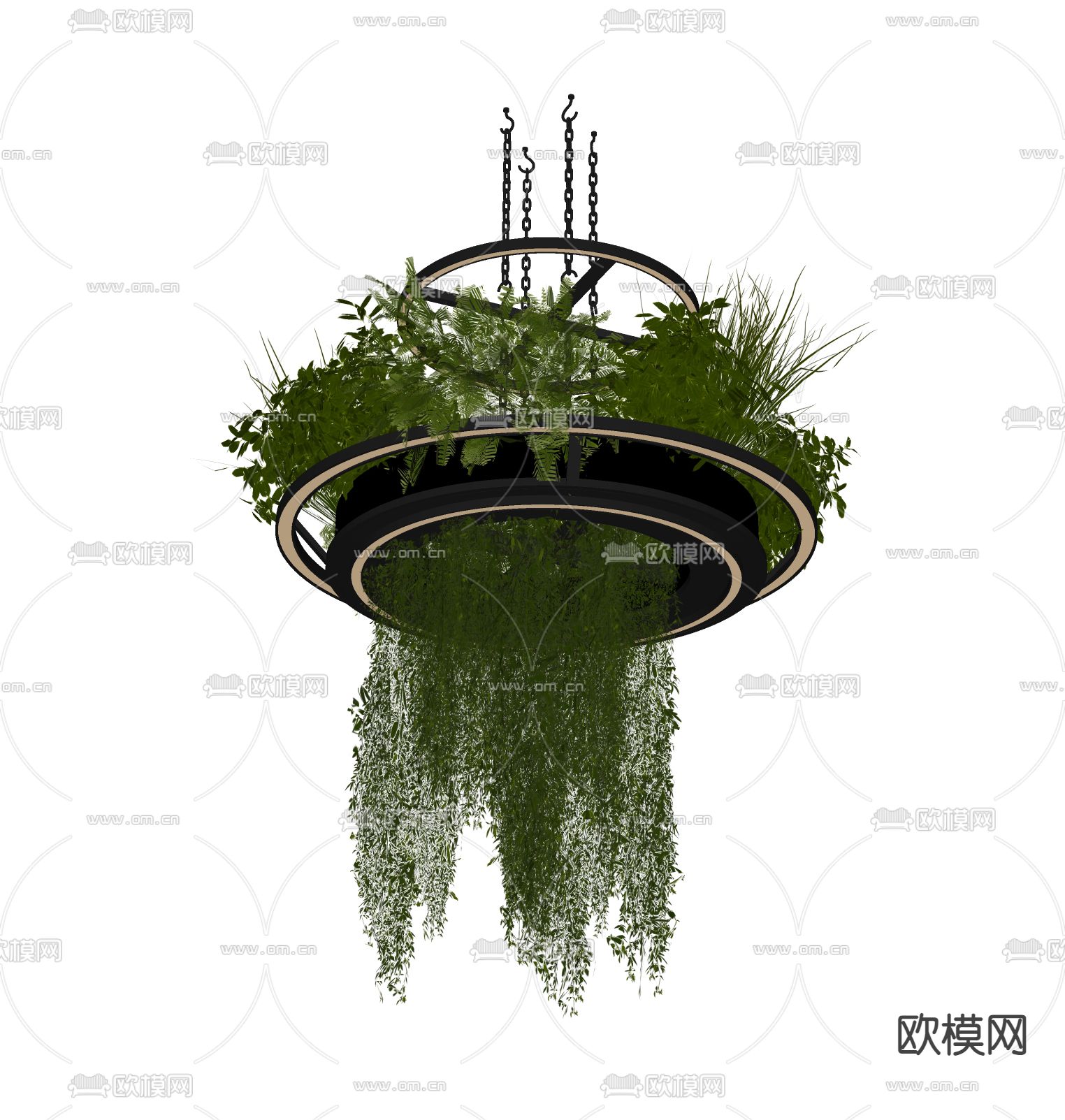 植物吊灯 装饰吊灯su模型下载（渲染图1）