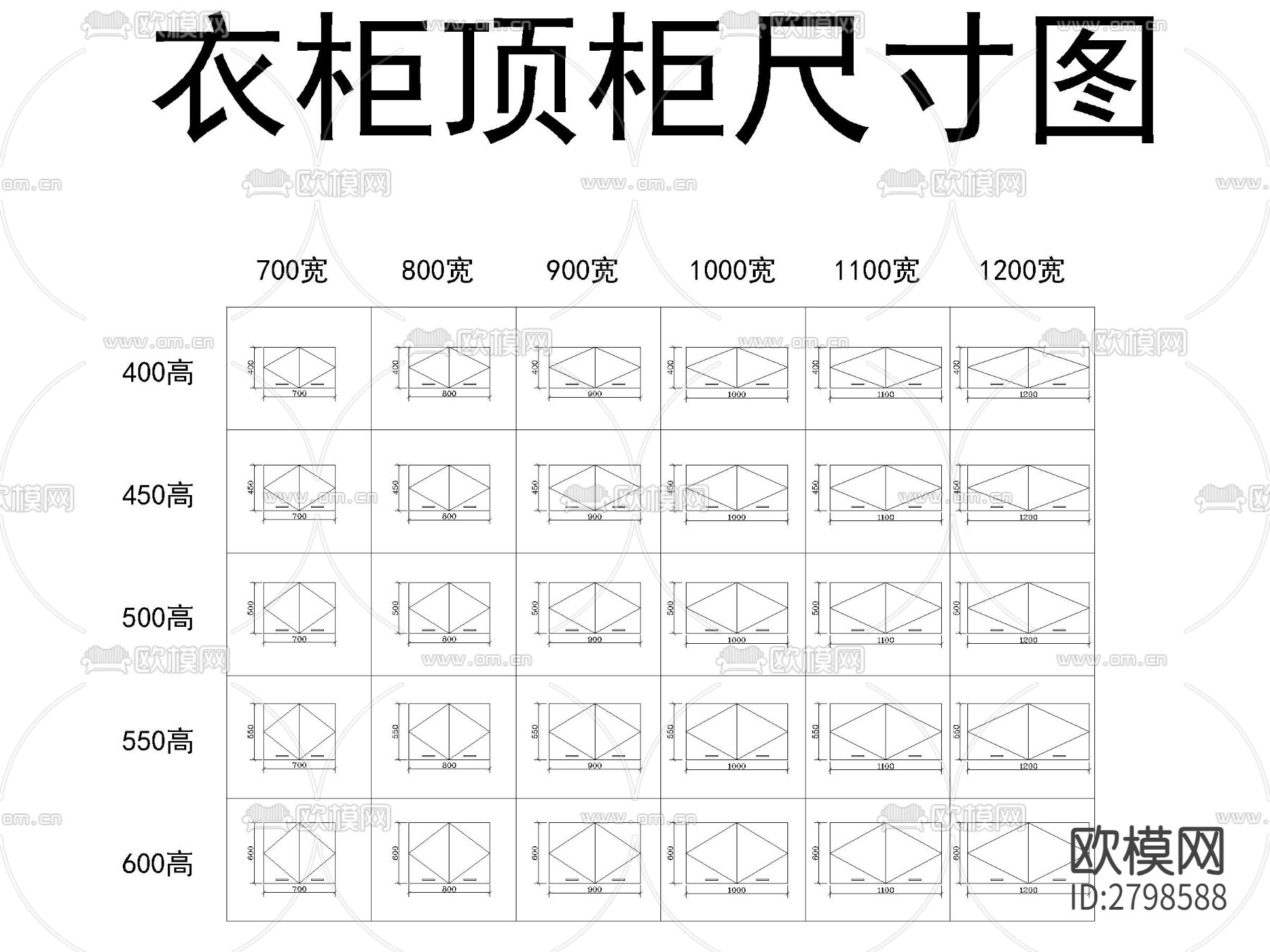 衣柜标准组合cad图库下载（渲染图4）