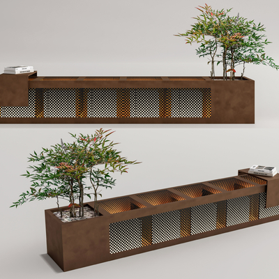  景观座椅 长凳su模型 