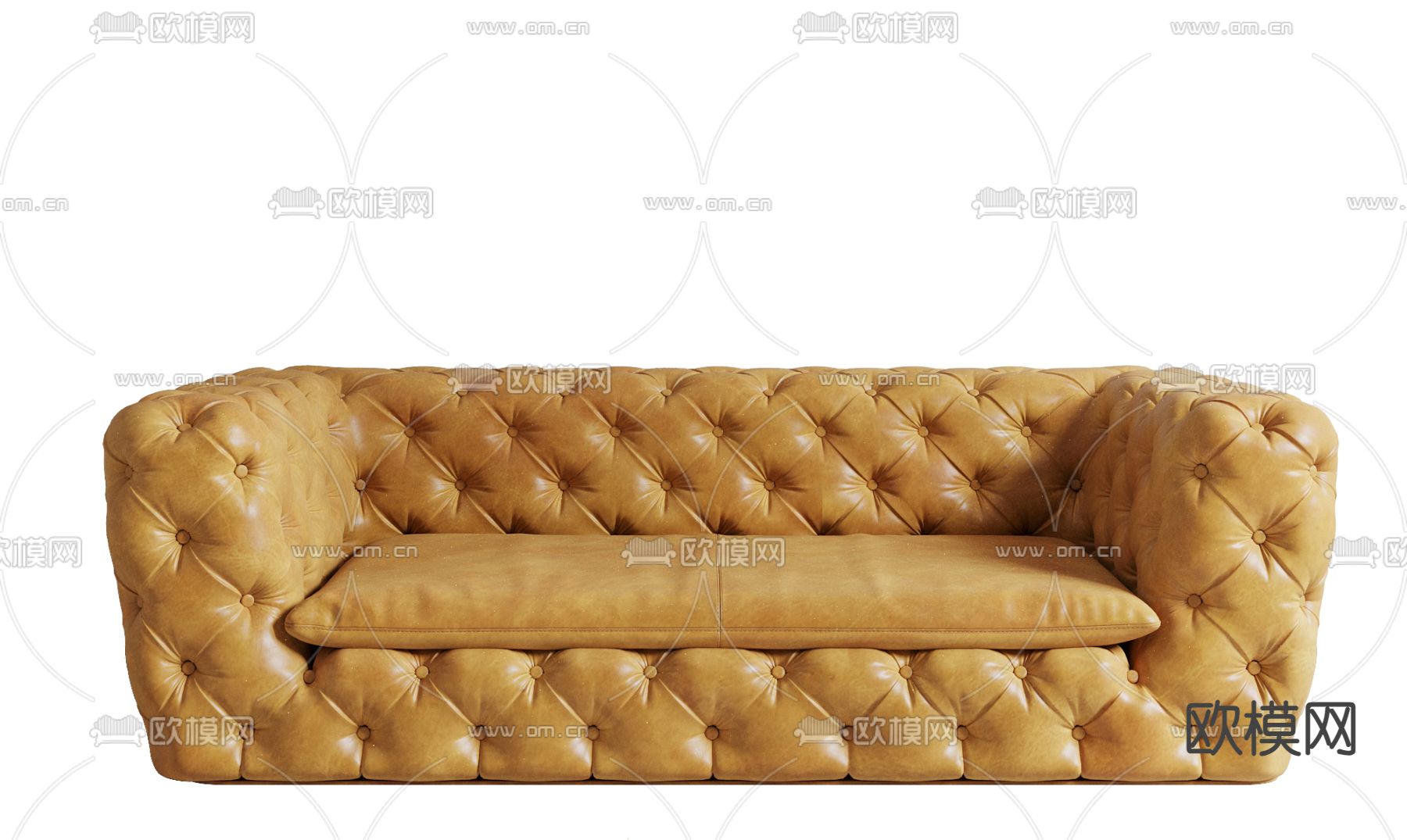 简欧多人沙发su模型下载（渲染图1）