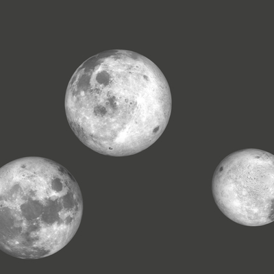  月球景观灯 氛围灯su模型 