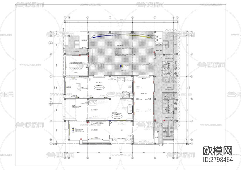 科學城規(guī)劃展覽館裝修工程cad施工圖下載(渲染圖6)
