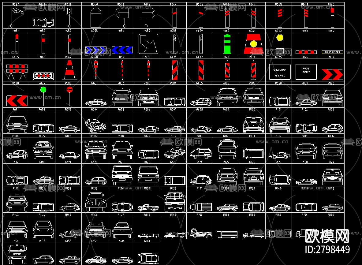 标识标志图块合集cad图库下载（渲染图6）