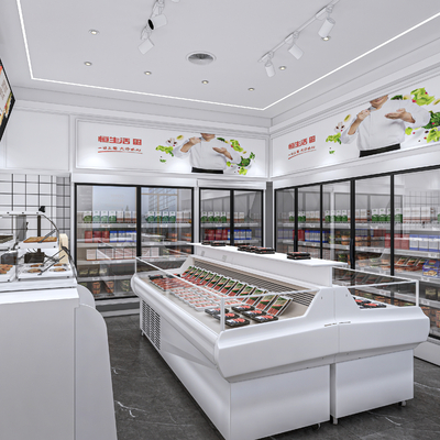  现代生鲜超市su模型 