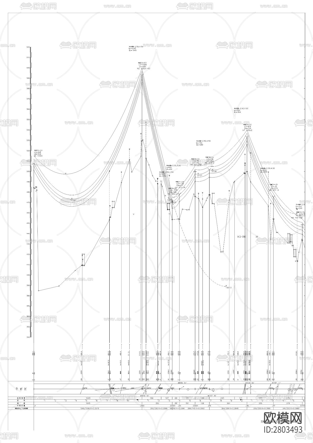 特铝新材料项目110KV供电线路工程CAD施工图下载（渲染图2）