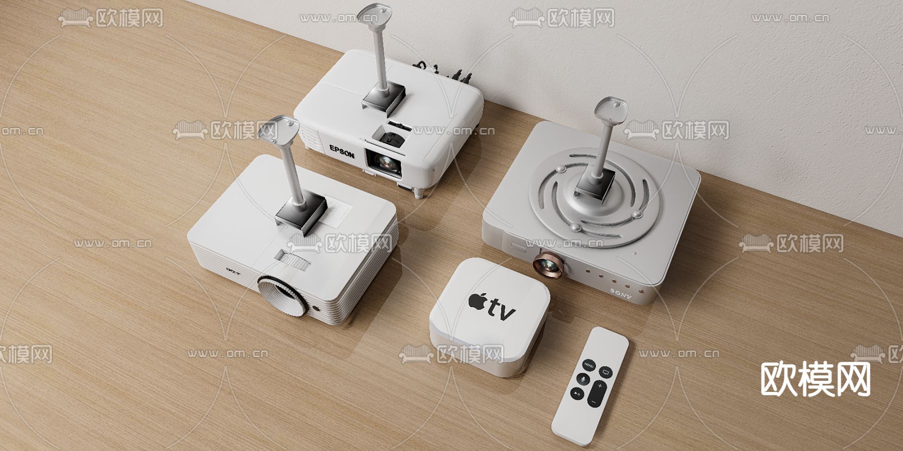 投影仪 数码设备su模型下载（渲染图1）