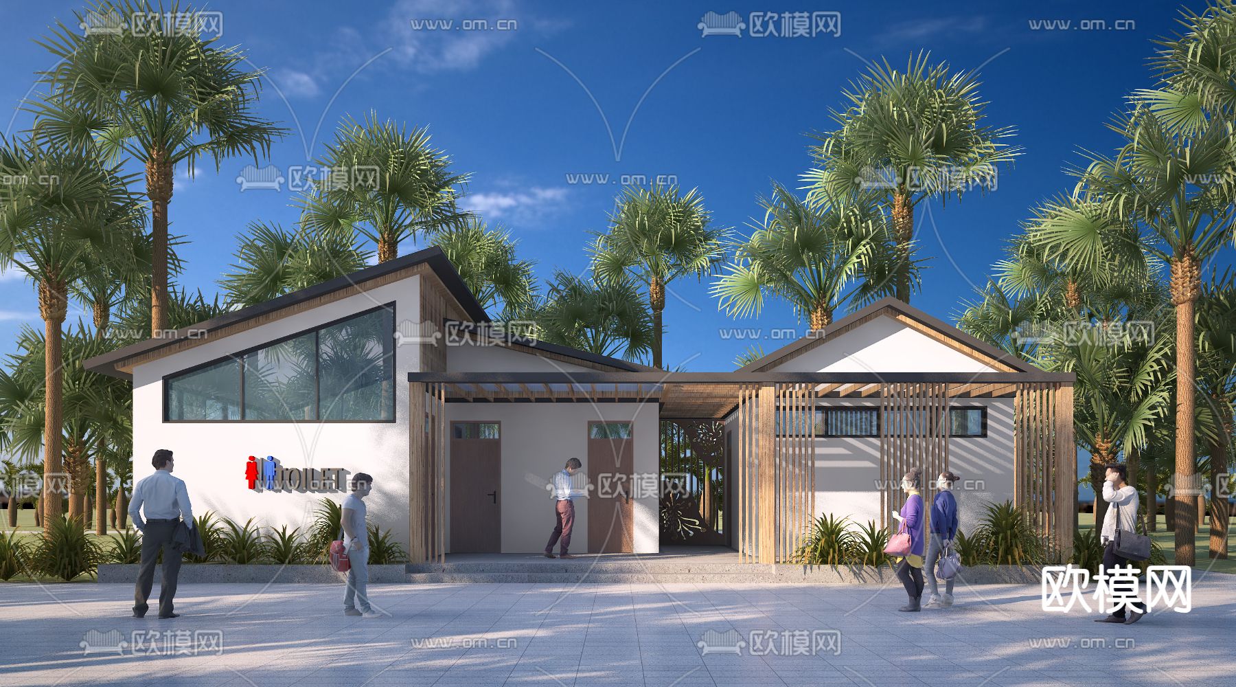 公厕 公共卫生间3d模型下载