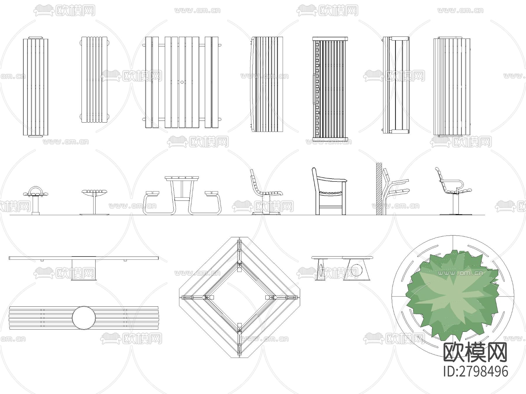 精选儿童游乐设施cad图库下载（渲染图4）