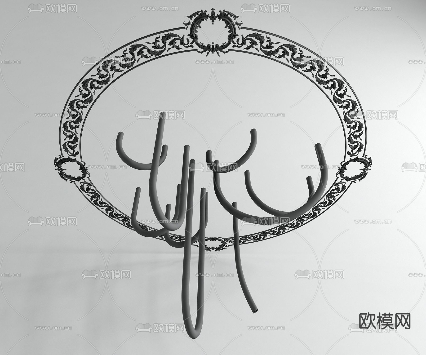 欧式吊灯3d模型下载