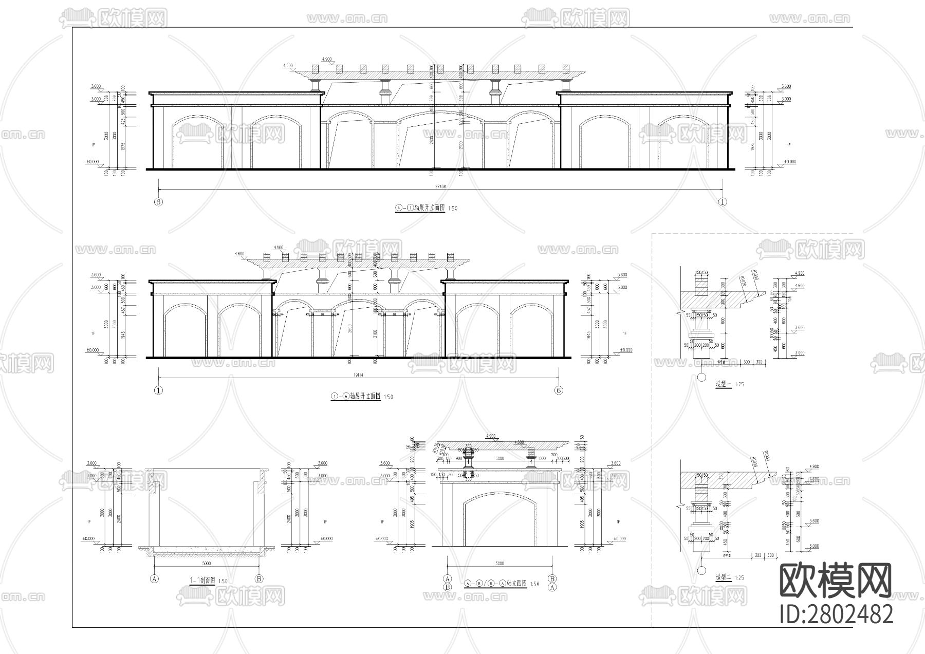 景典·龙都二期景观工程CAD施工图下载（渲染图2）