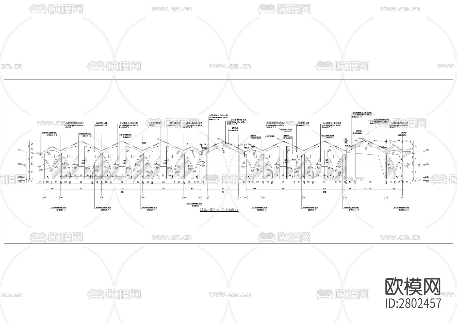 大佛寺片区文创街建设项目CAD施工图下载（渲染图4）