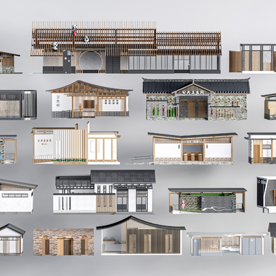  现代公共厕所su模型 