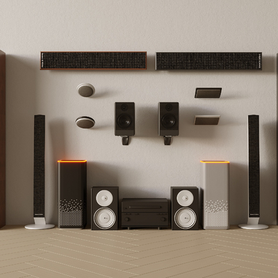  音响 落地音响su模型 