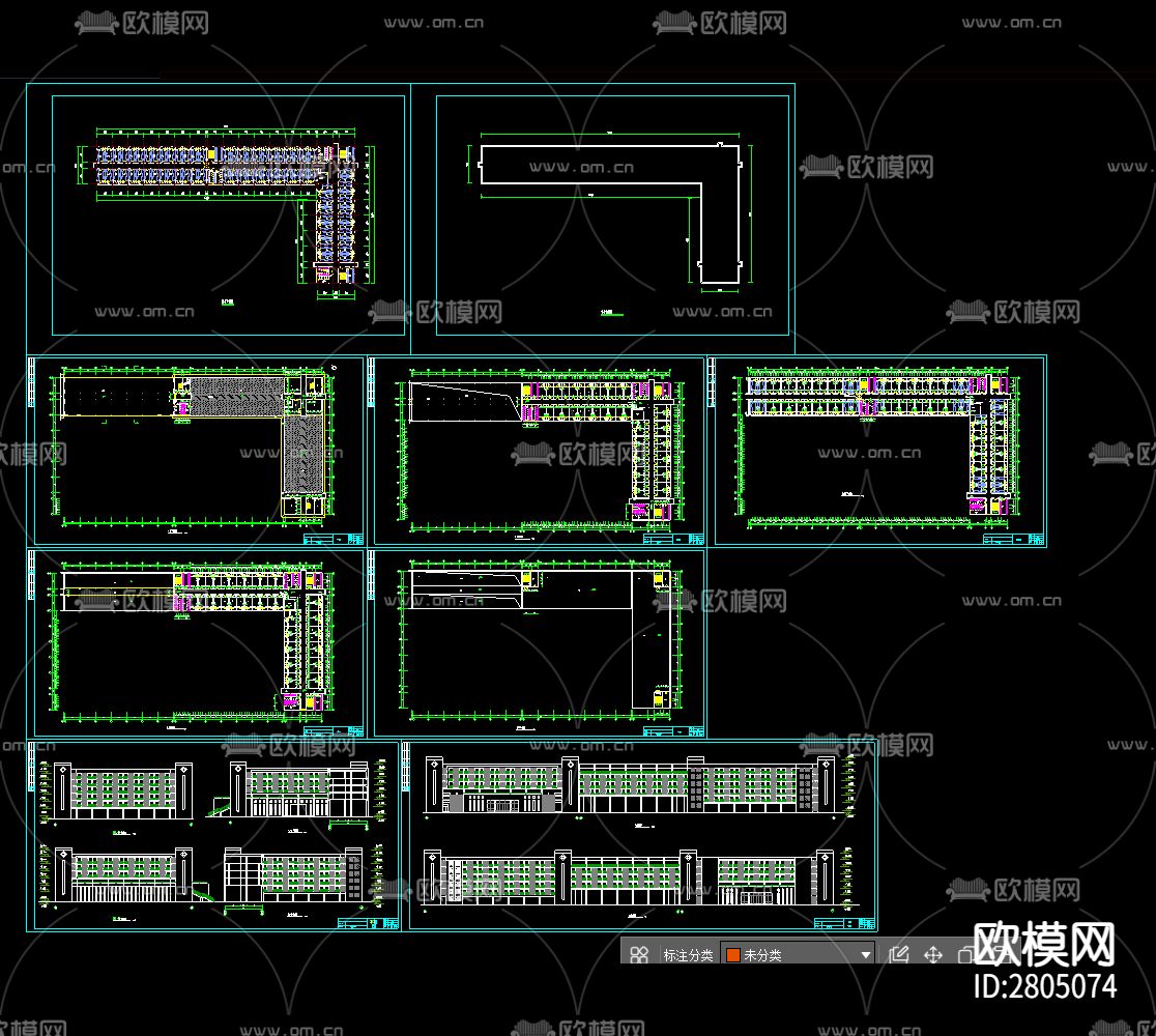 大学公寓宿舍cad图库下载（渲染图7）