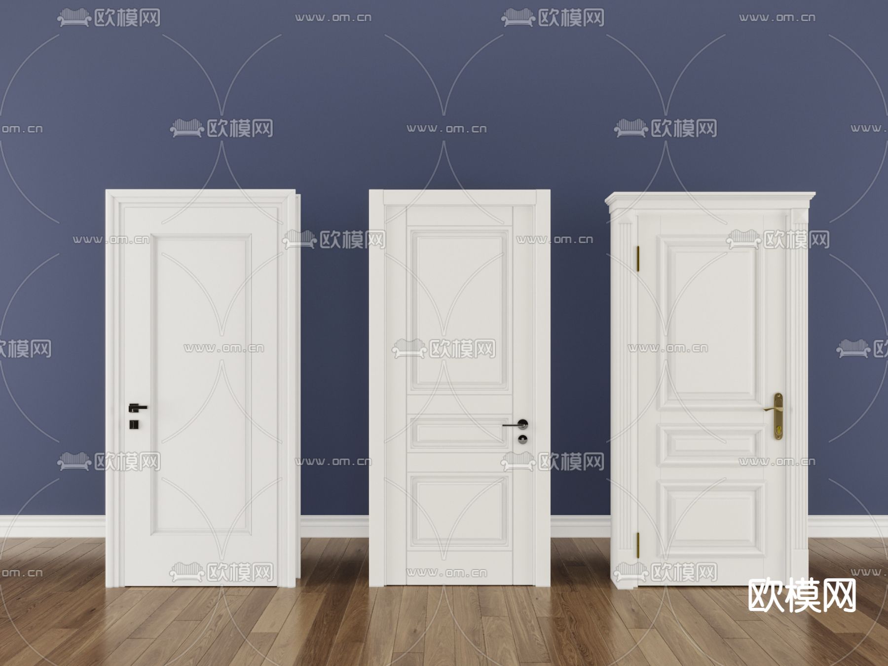 单开门 平开门 房门3d模型下载