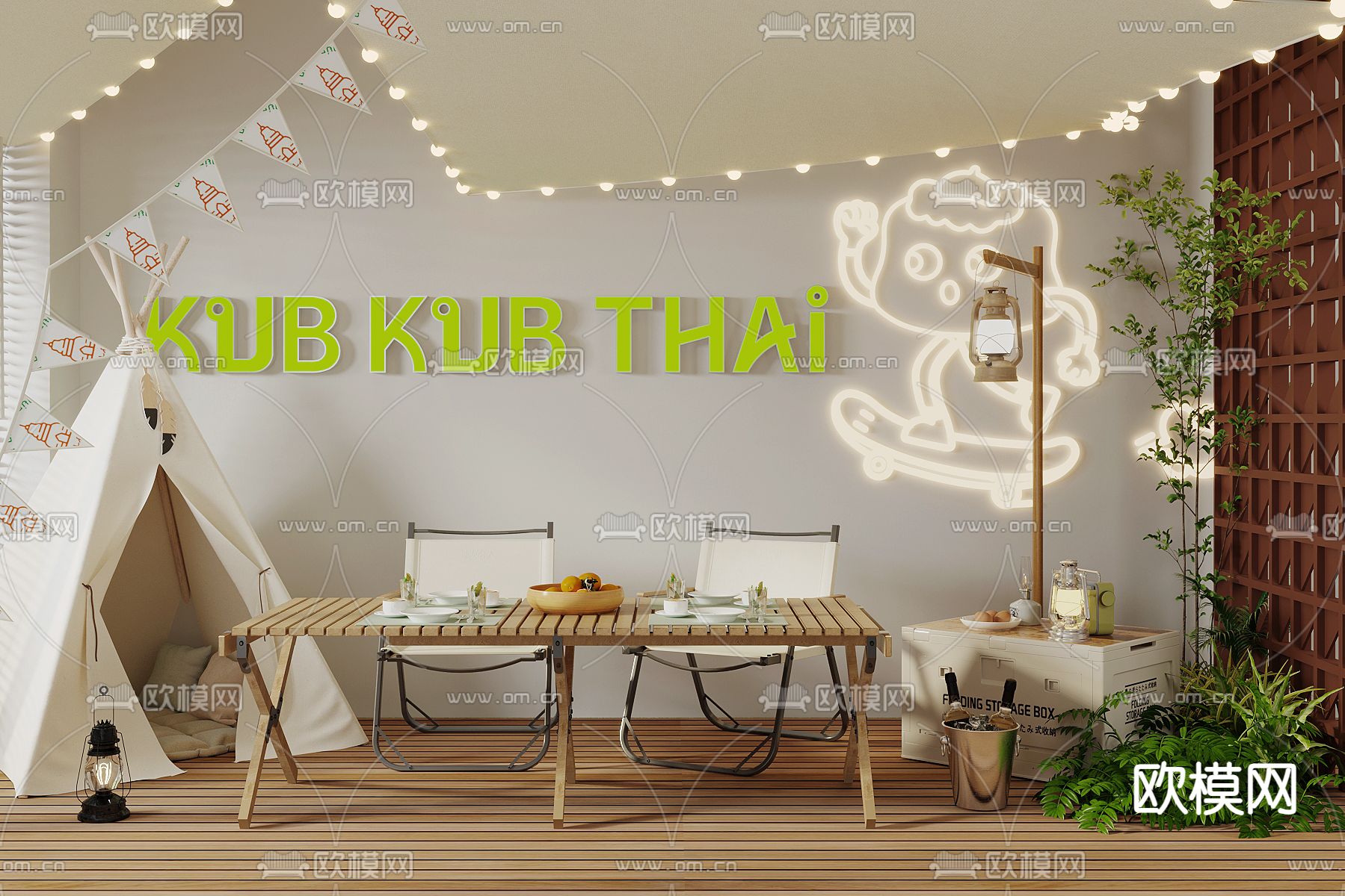 户外桌椅 露营桌椅3d模型下载