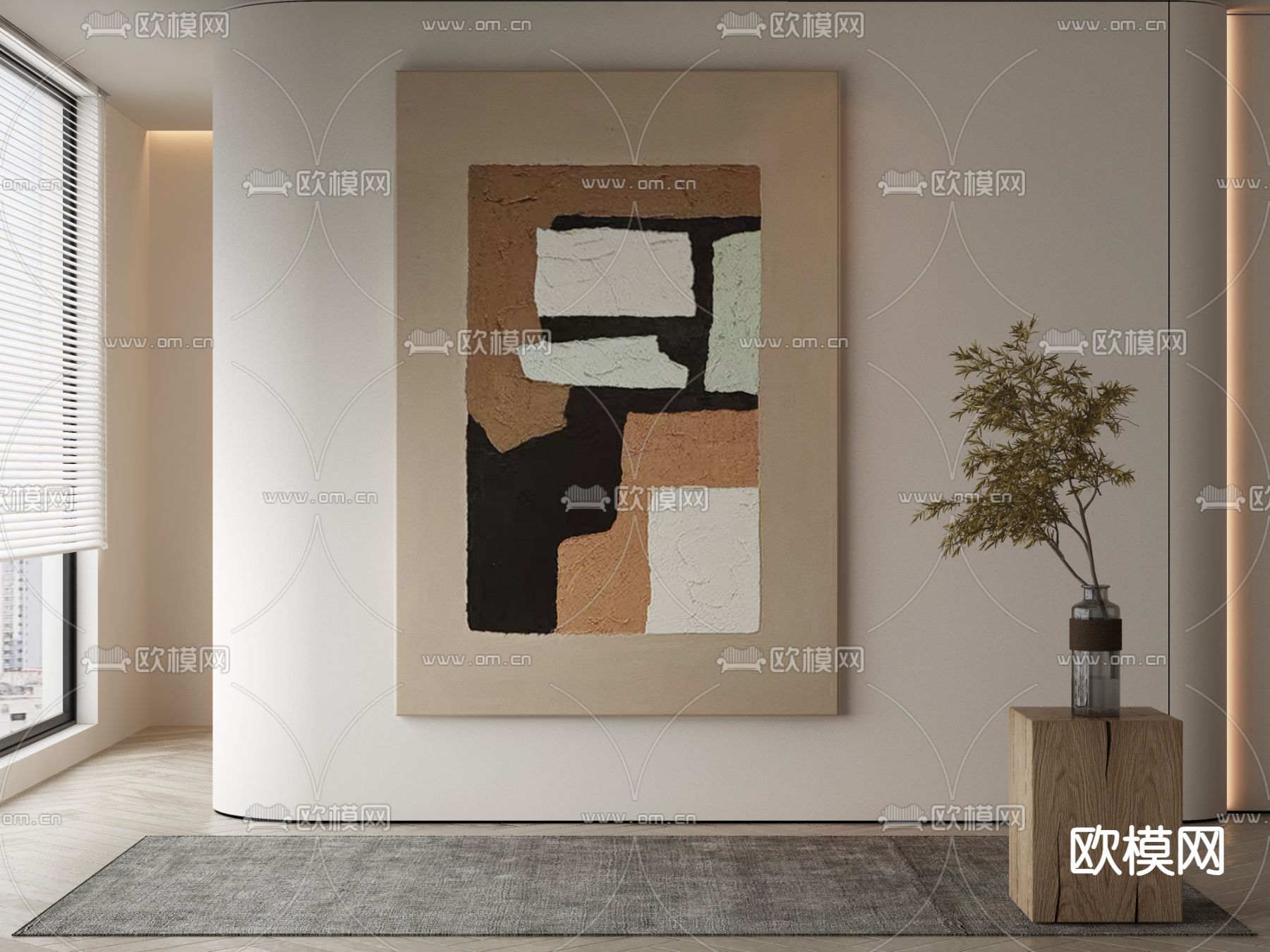 装饰画 肌理画3d模型下载