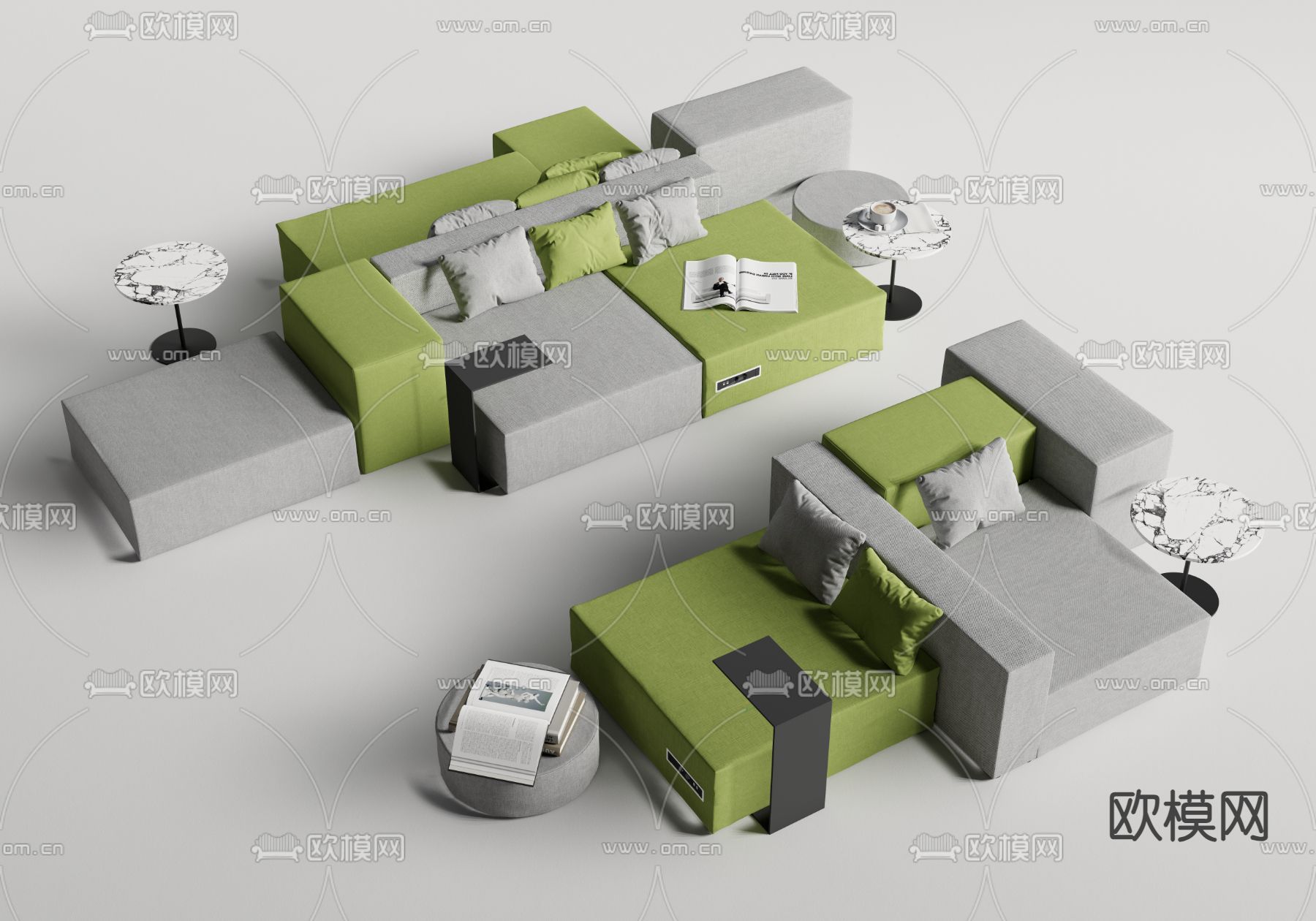 办公沙发 公共沙发 卡座沙发3d模型下载