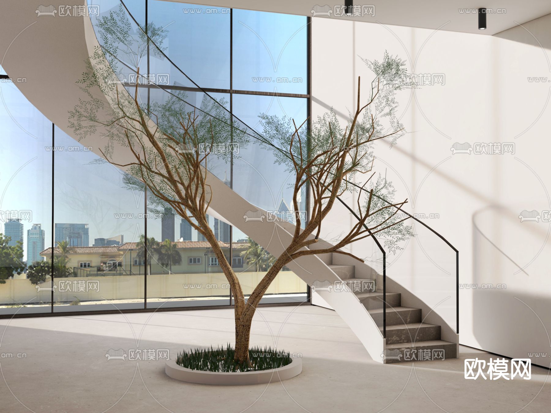 旋转楼梯3d模型下载