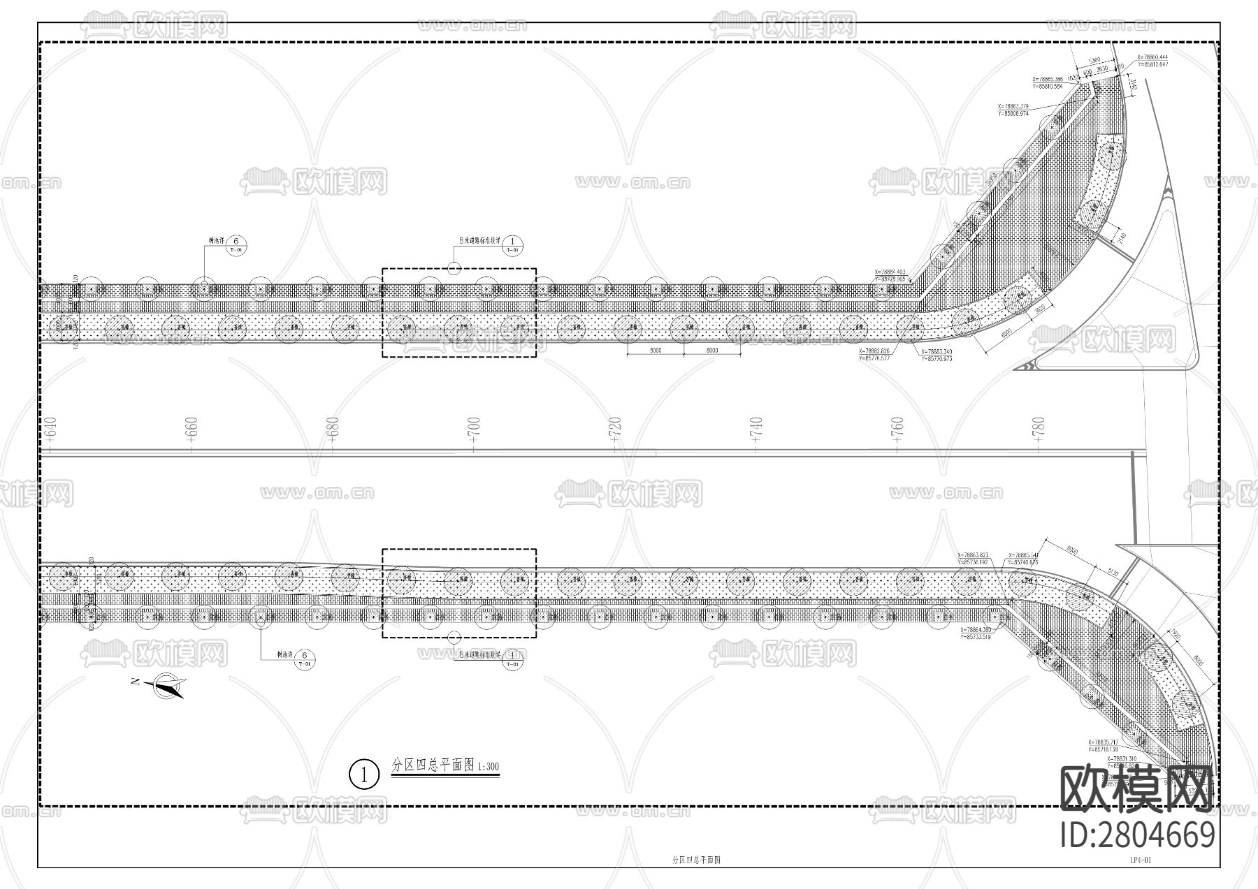 渝景大道庙复路cad施工图下载（渲染图6）