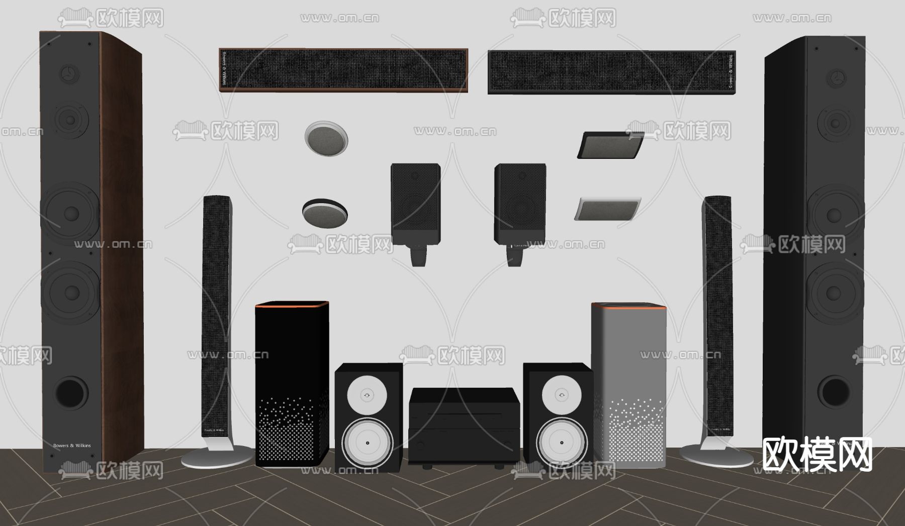 音响 落地音响su模型下载（渲染图2）