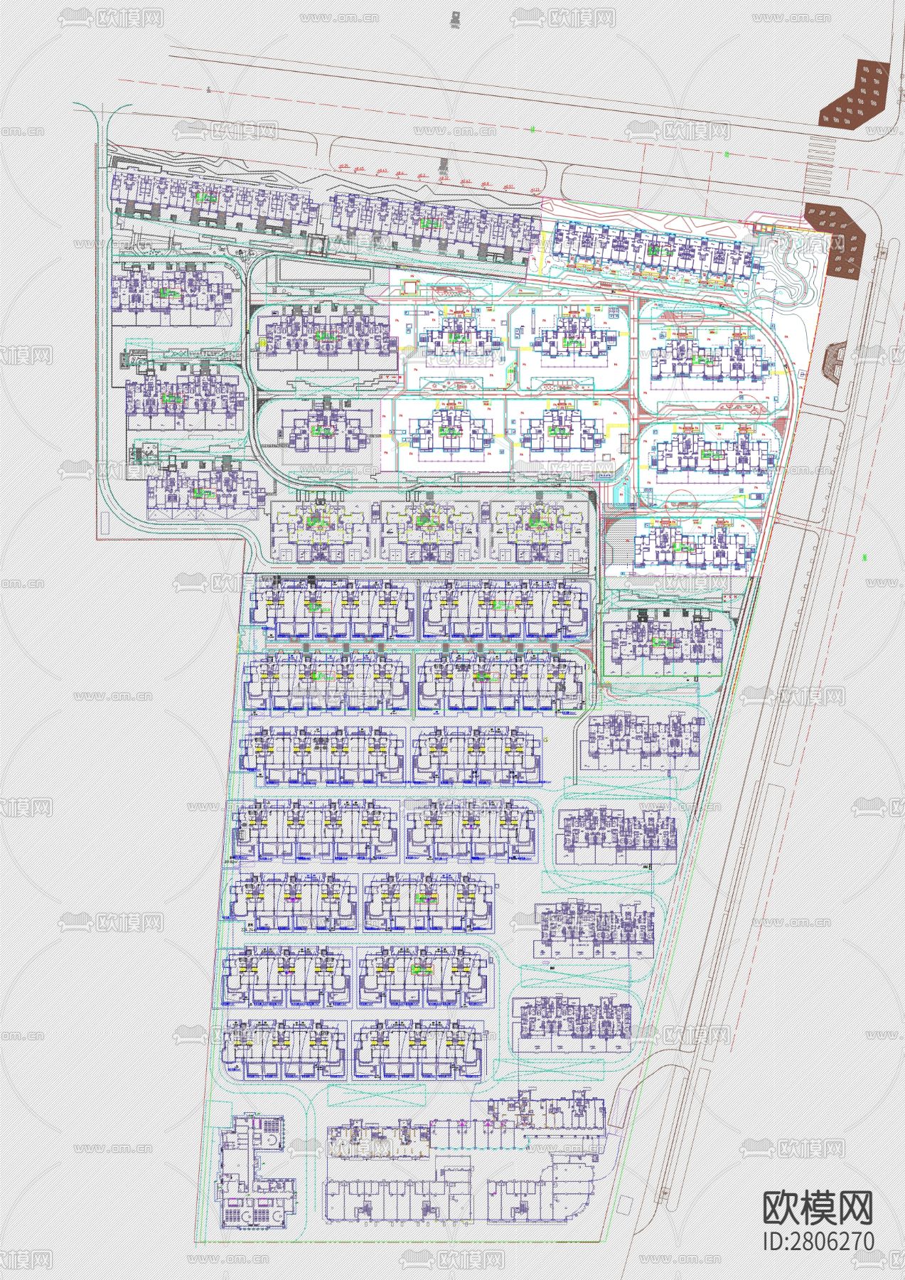 小区景观平面设计 居住区cad平面图下载