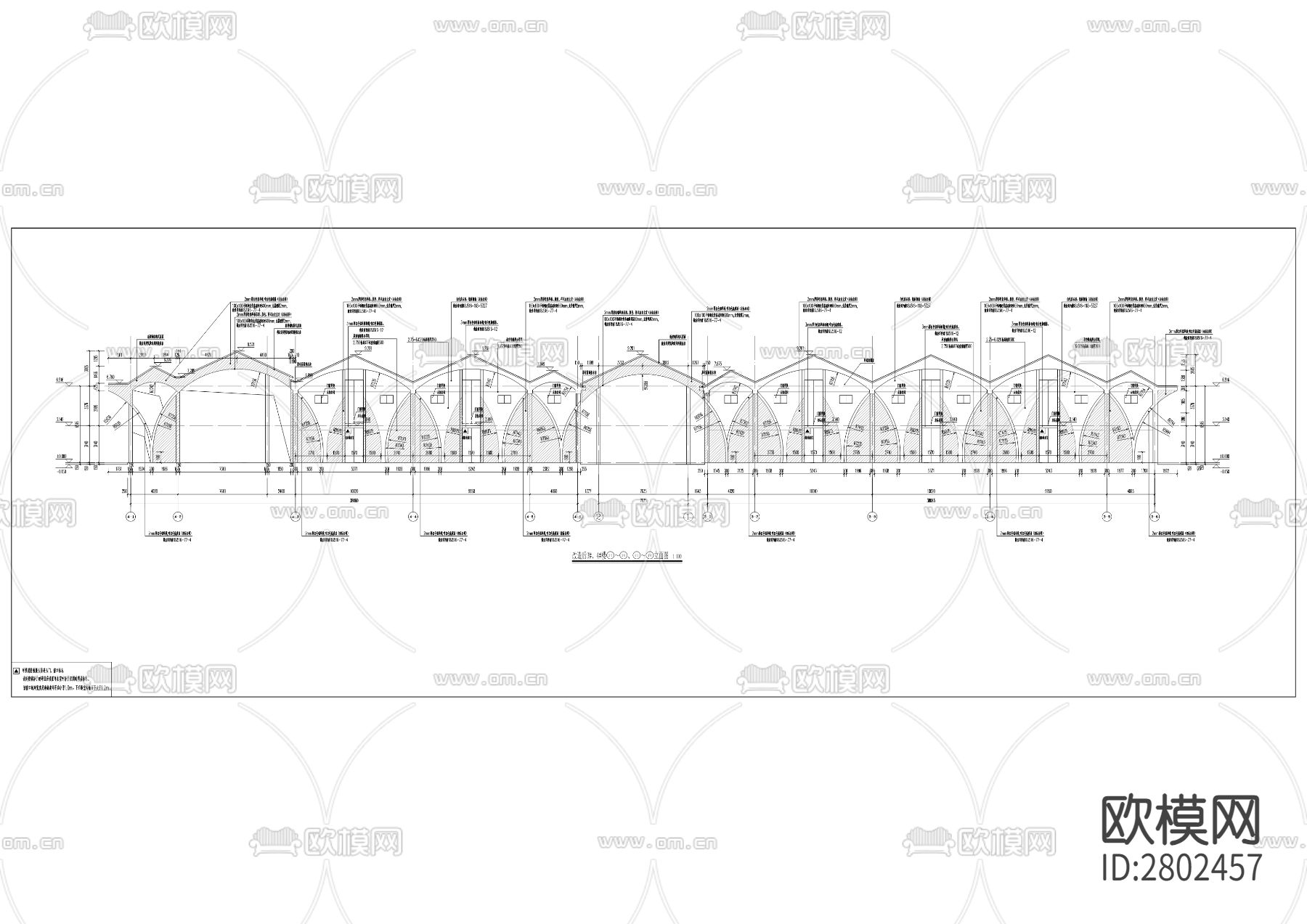 大佛寺片区文创街建设项目CAD施工图下载（渲染图5）