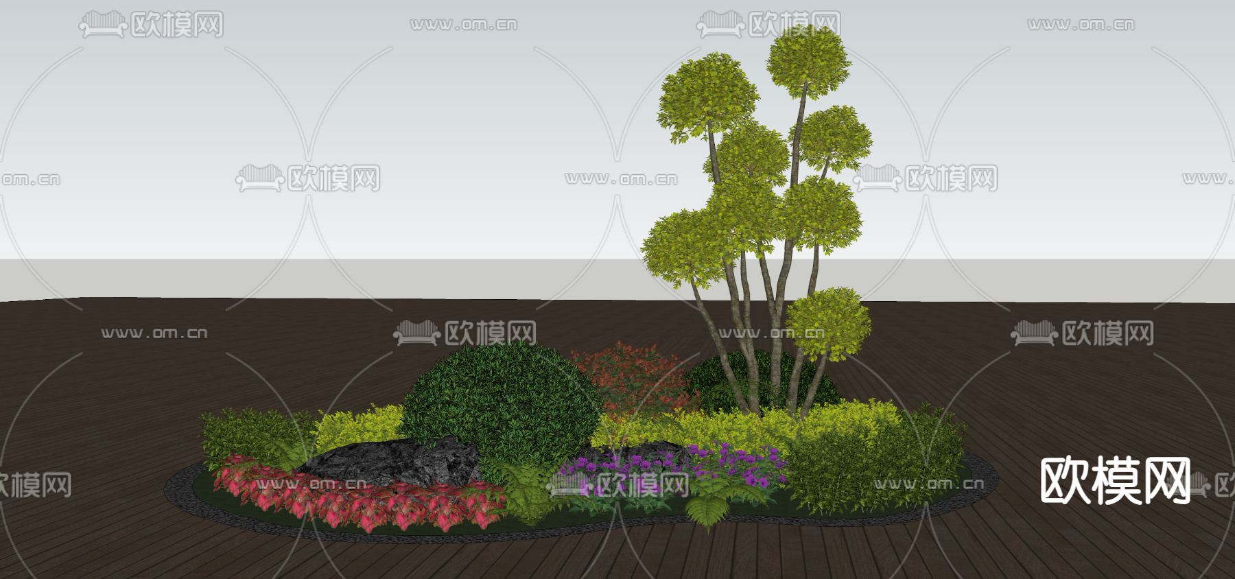 修剪灌木su模型下载（渲染图2）