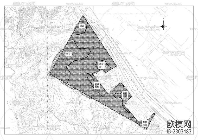 四望山物流園平場一期及道路工程CAD施工圖下載(渲染圖6)