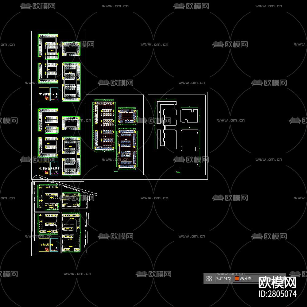 大学公寓宿舍cad图库下载（渲染图2）