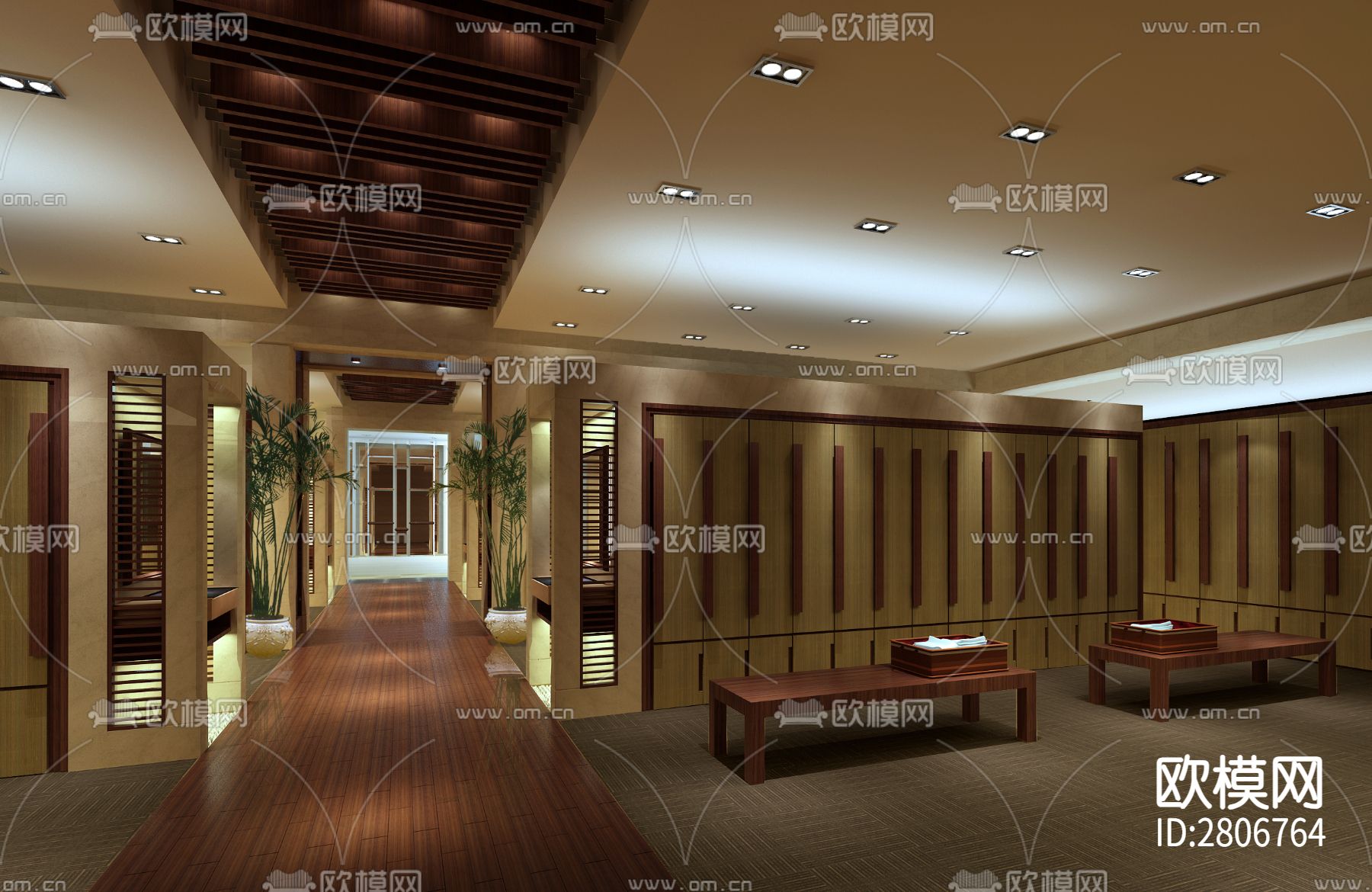 高尔夫球场会所全套cad施工图下载（渲染图2）