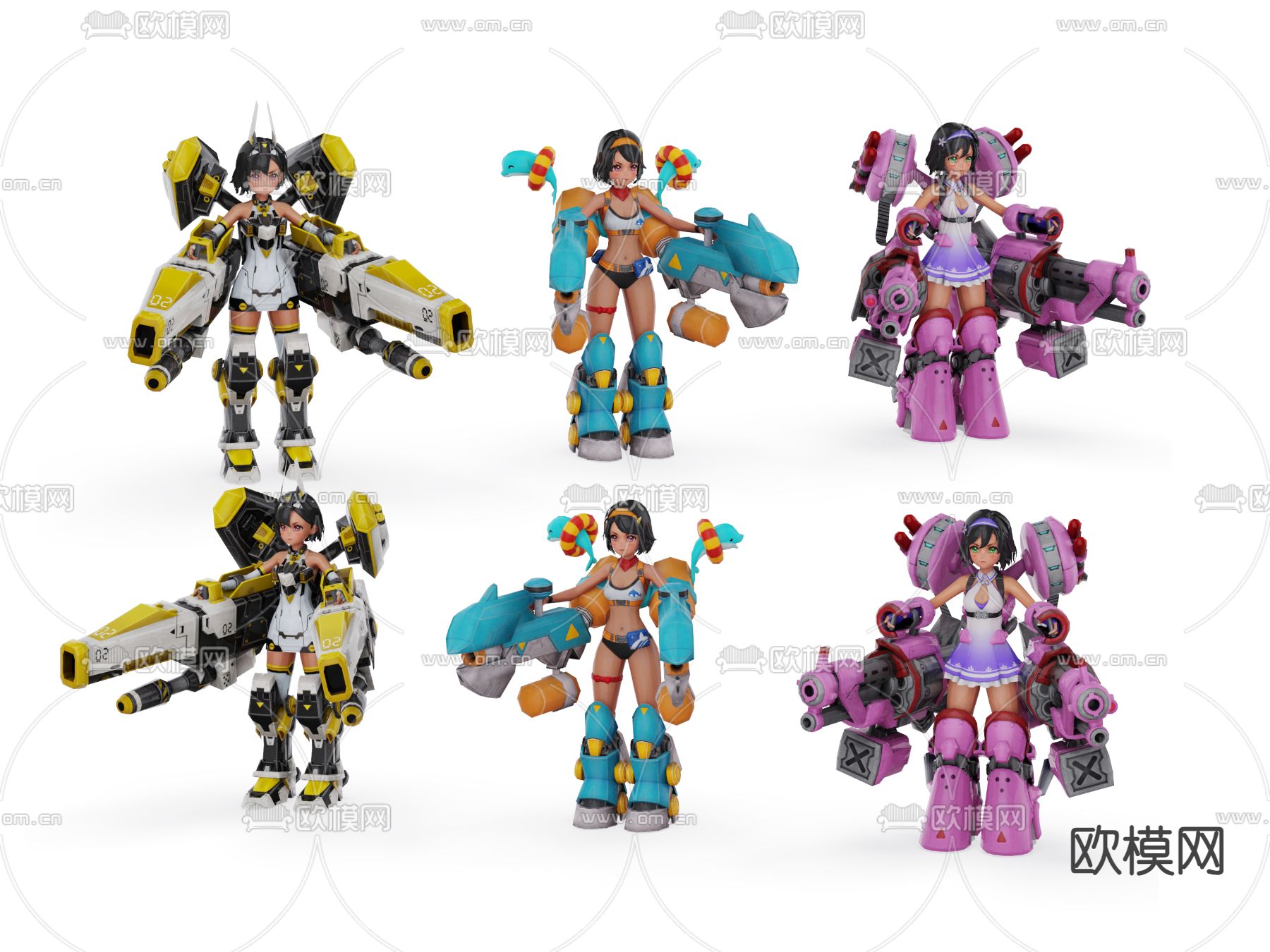 游戏角色su模型下载（渲染图1）