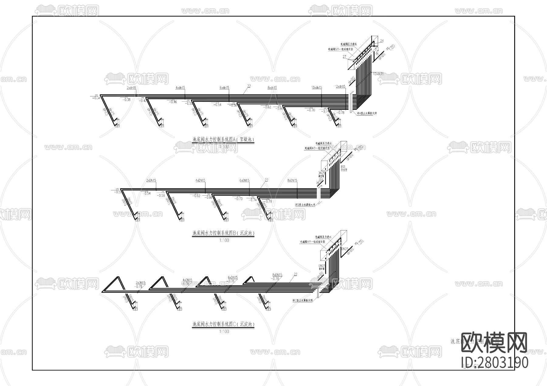 龙潭水厂扩建工程CAD施工图下载（渲染图3）