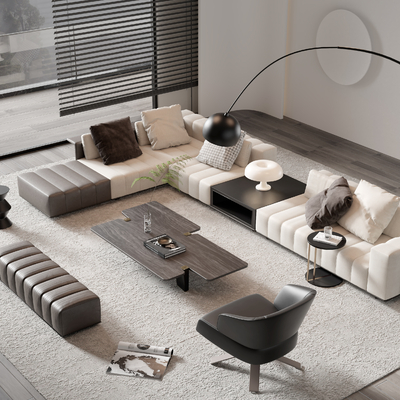  Minotti 组合沙发su模型 