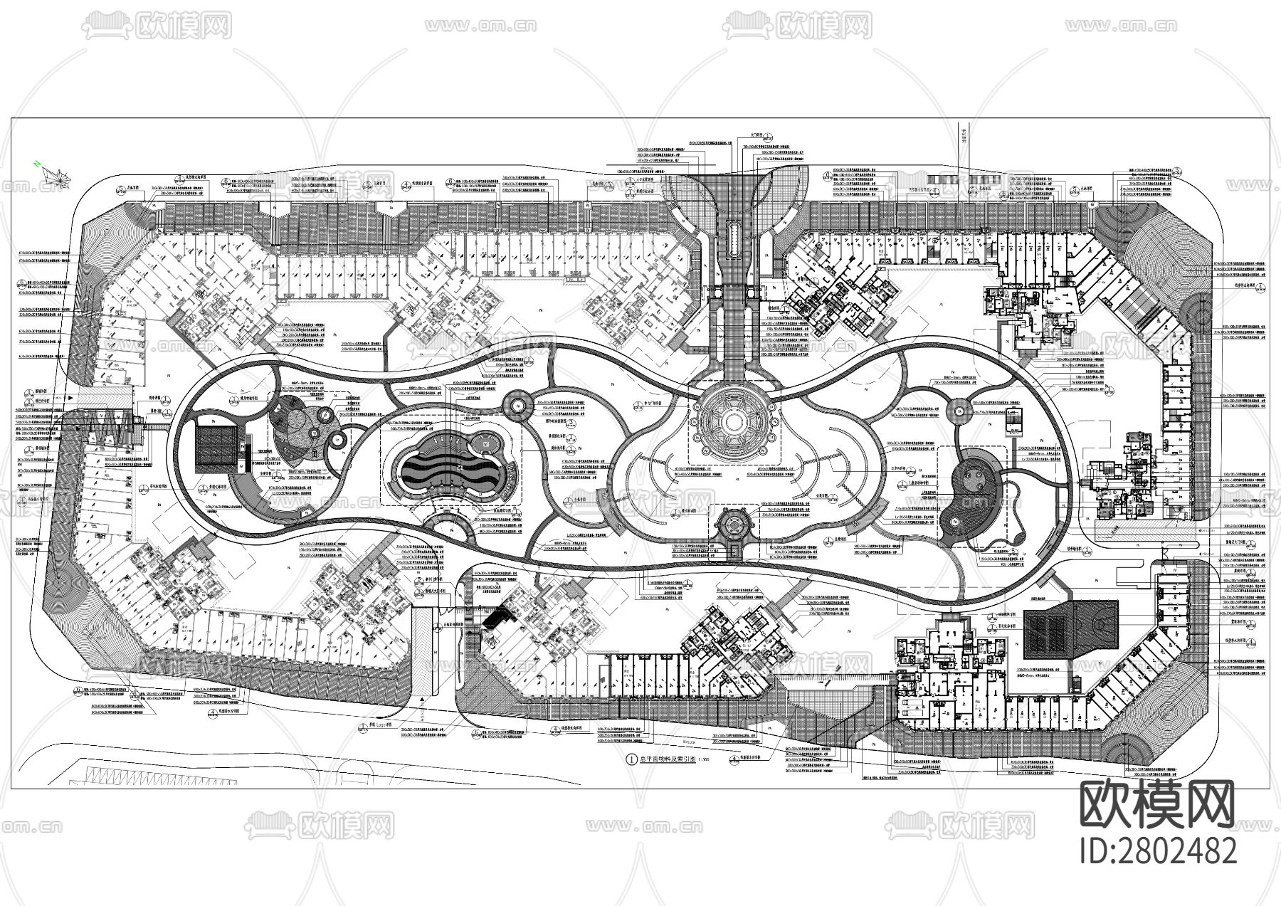 景典·龙都二期景观工程CAD施工图下载（渲染图9）