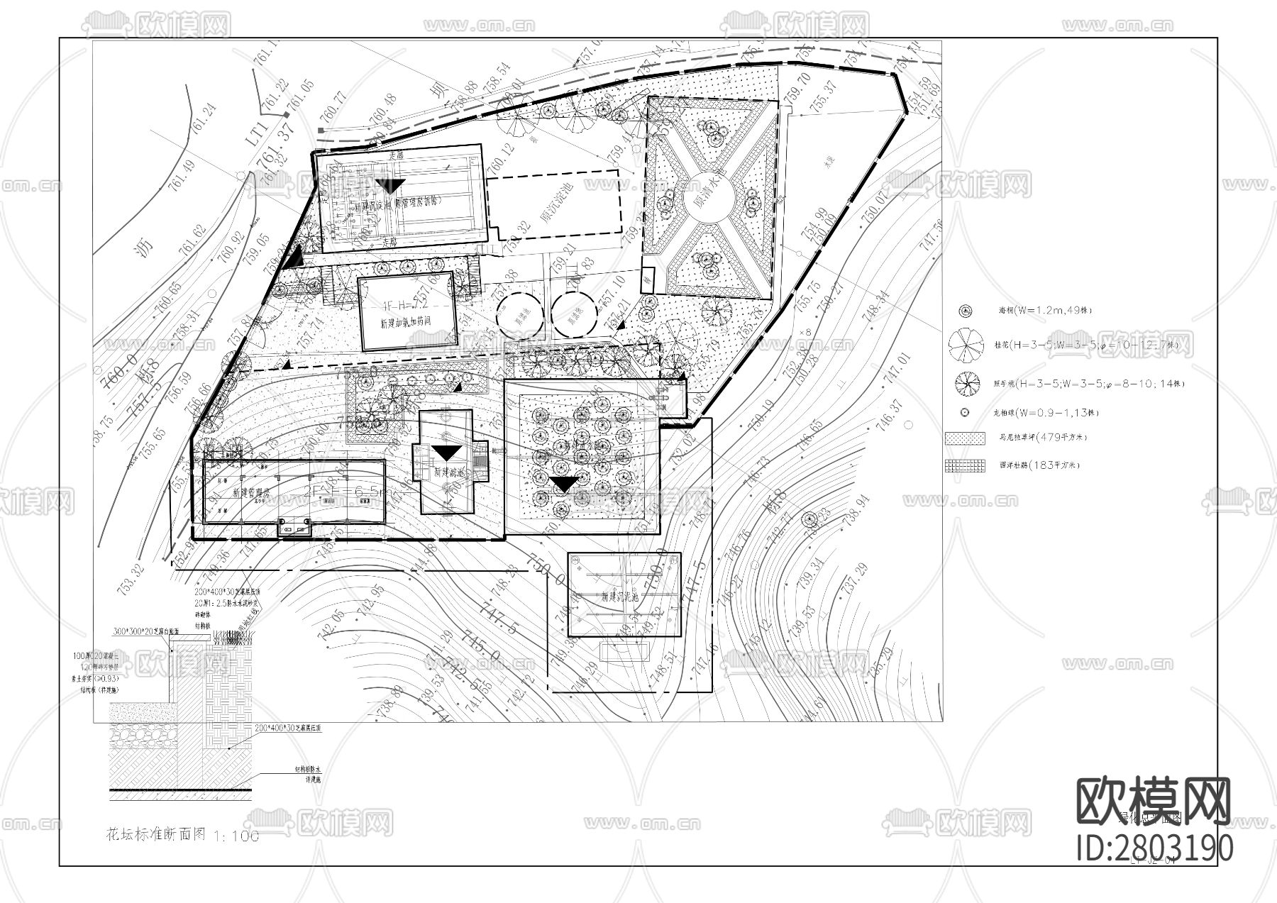 龙潭水厂扩建工程CAD施工图下载（渲染图8）