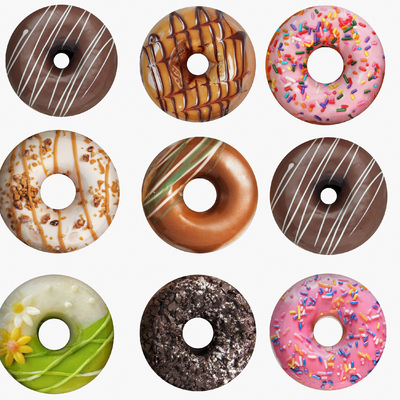  甜甜圈 甜点 蛋糕su模型 