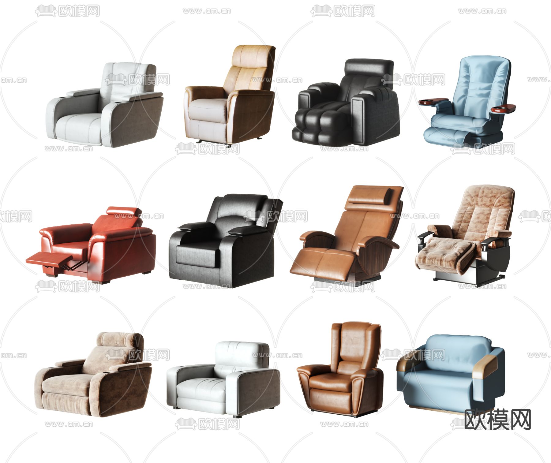 按摩椅 影院椅3d模型下载