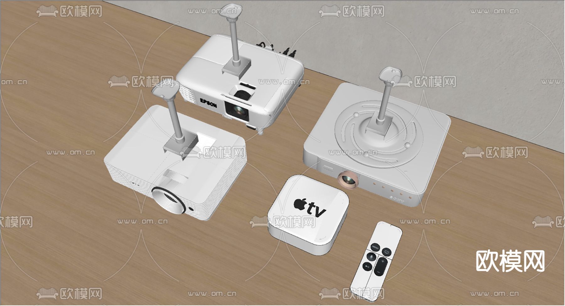 投影仪 数码设备su模型下载（渲染图2）