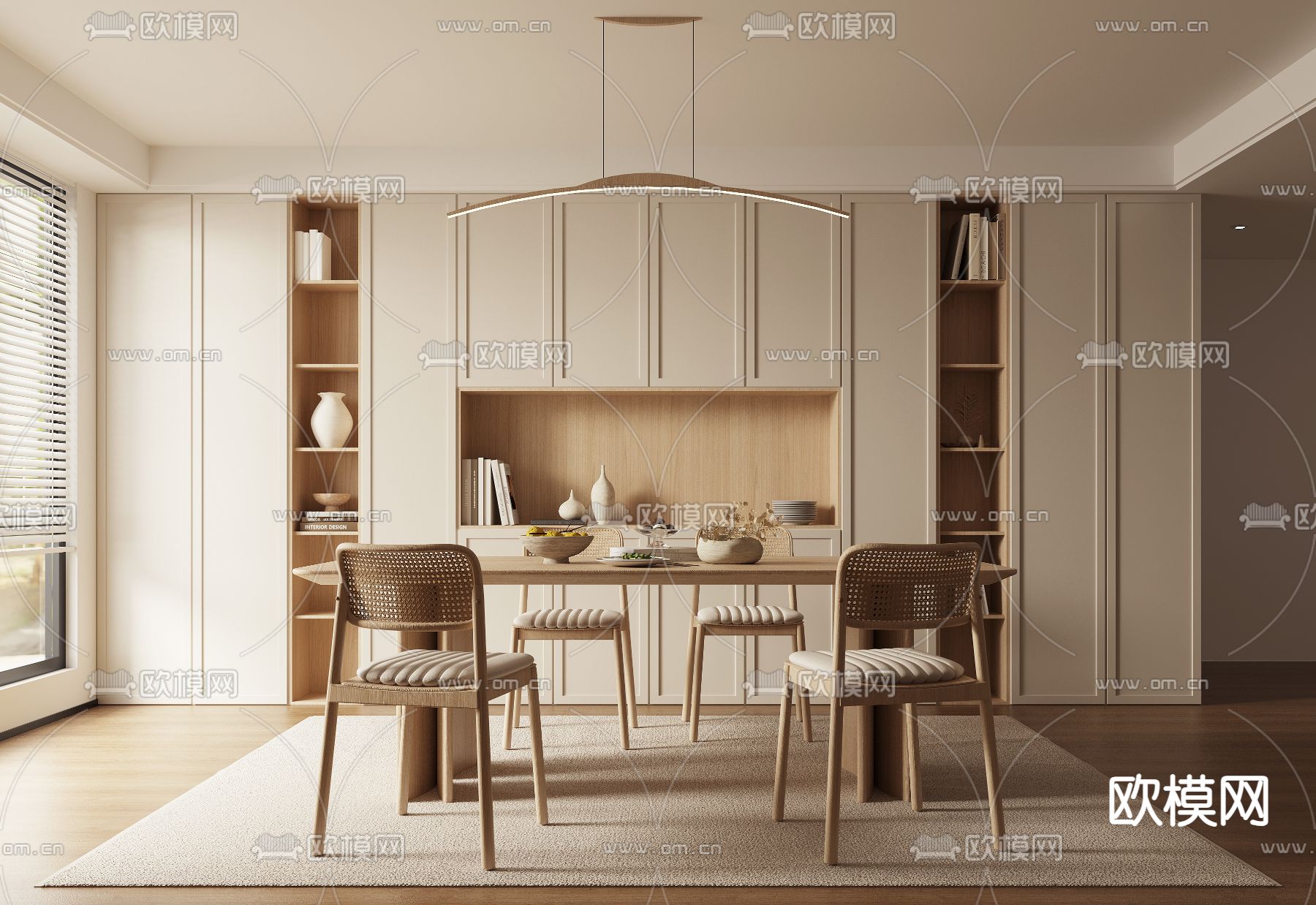 北欧餐厅3d模型下载