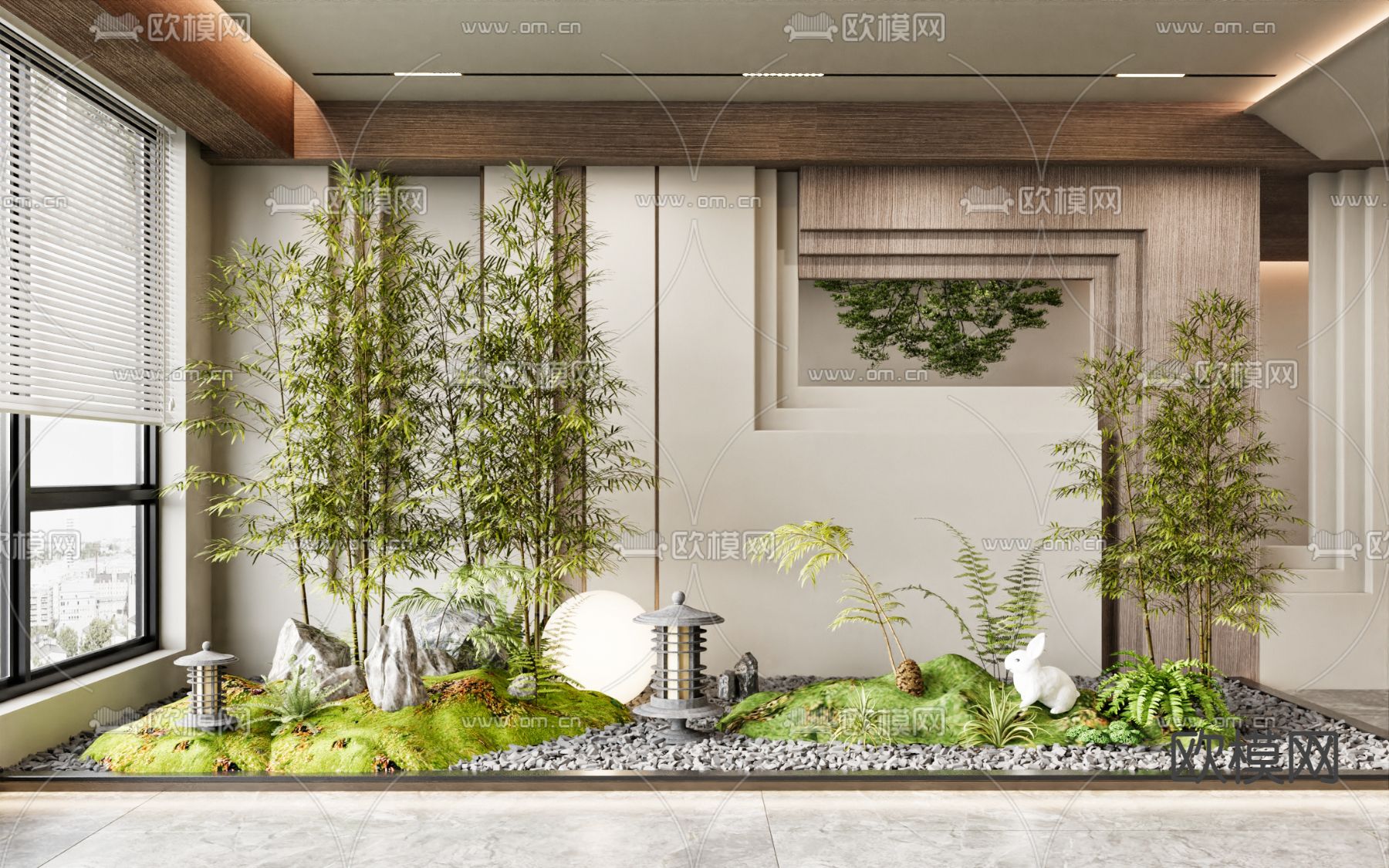 室内造景 植物堆3d模型下载