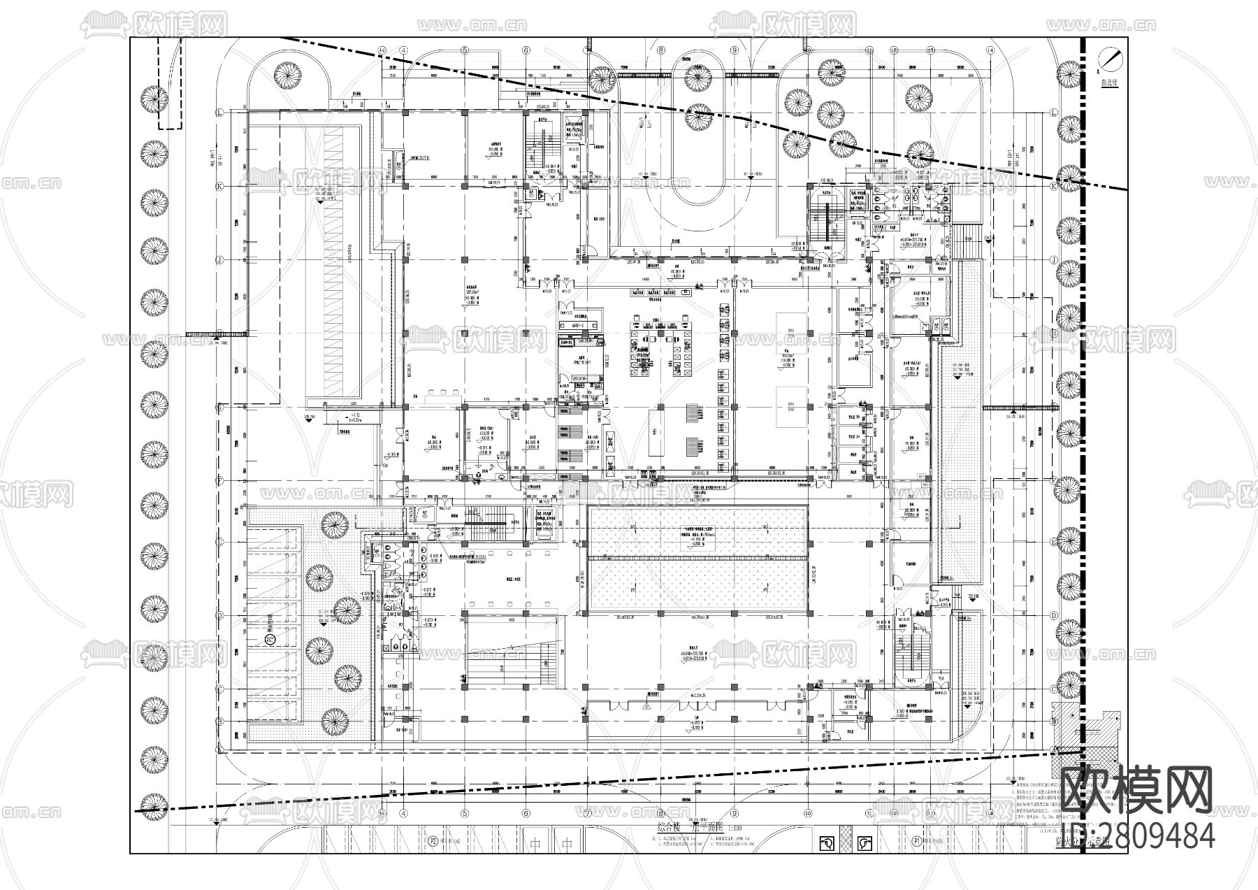 血液中心永川分中心迁建工程cad施工图下载（渲染图8）