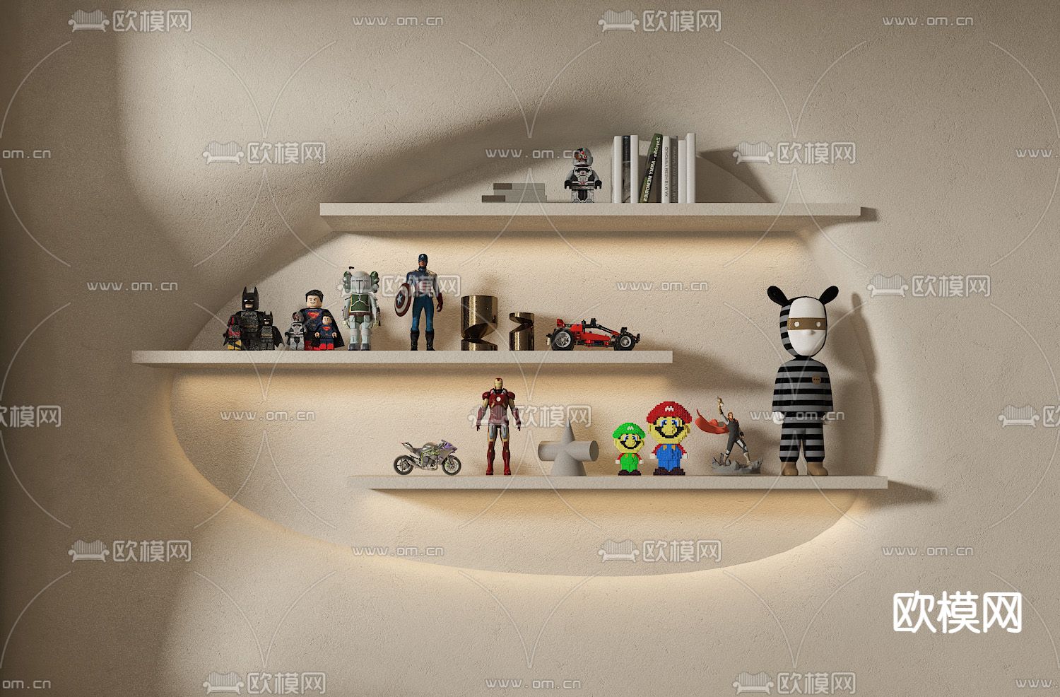 儿童饰品 漫威手办 马里奥雕塑 公仔 书籍3d模型下载