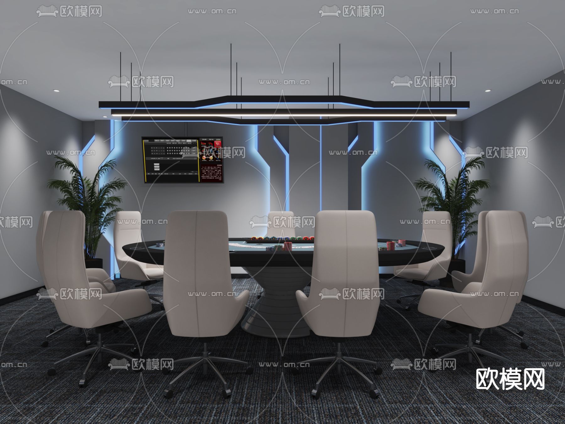 赌场 娱乐城3d模型下载（渲染图3）