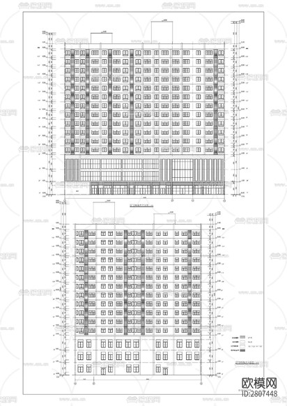 初中部校內(nèi)民房遷建安置房CAD施工圖下載(渲染圖8)