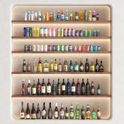  食物饮料 啤酒 饮料 矿泉水su模型 