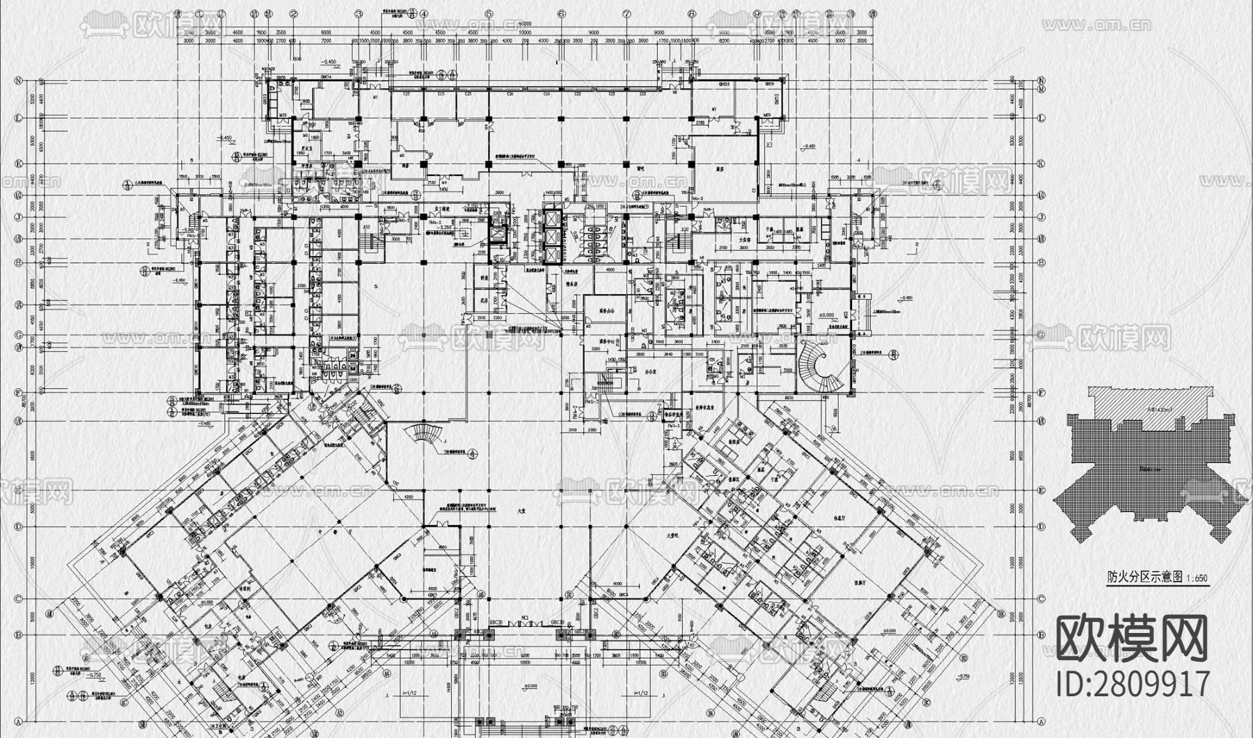 酒店cad施工图下载（渲染图5）