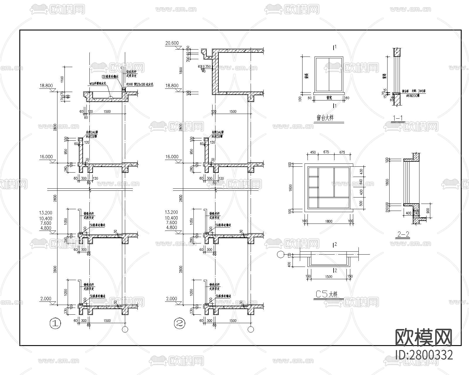 住宅CAD施工图下载（渲染图4）
